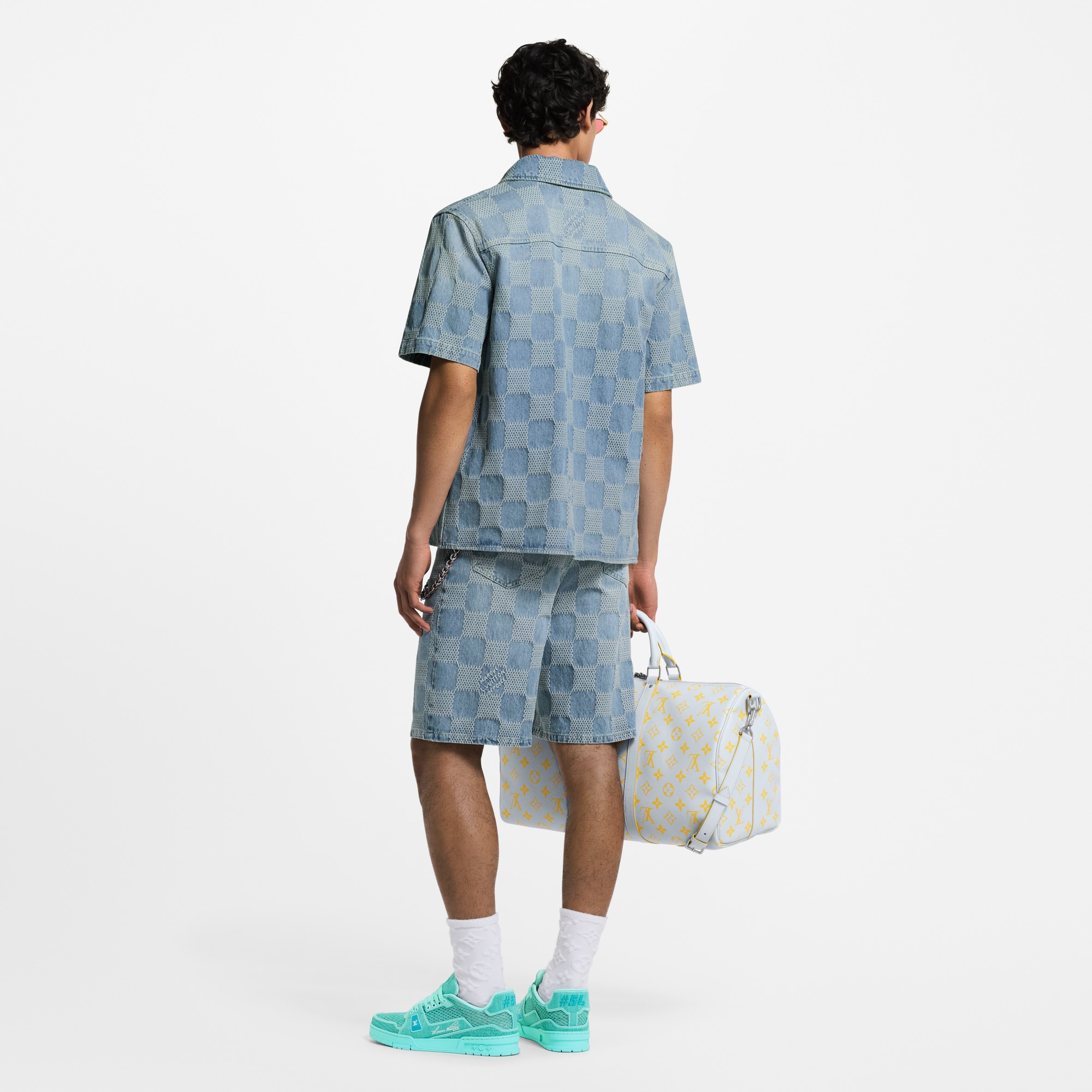 Damier 3D Light Denim Shorts - Ready-to-Wear 1AHVDQ | LOUIS VUITTON